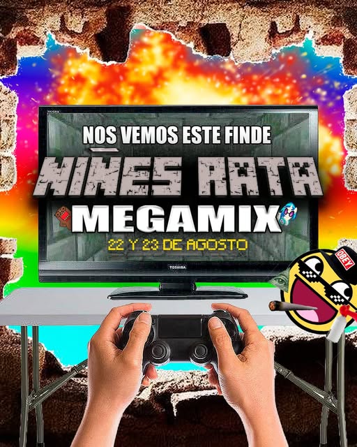 Flyer original de Niñes Rata Megamix